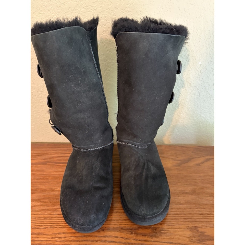 Black UGG Bailey Button Triplet Boots size 8, Ugg Australia Bailey Boots 8